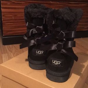 UGG Shoes - Girls Ugg boots size 1 black with bows UGG Shoes - Girls Ugg boots size 1 black with bows